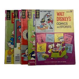 Walt Disney’s Comics and Stories Lot of 5 1963 to 1979 FLAWS